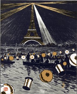 Ünnepségek a Szajnán, július 14. (az Eiffel-torony harminchat kilátásából) alkotó: Henri Rivière