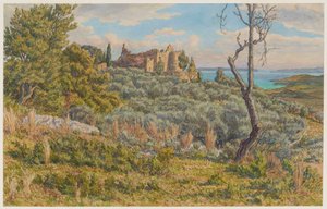 A régi kastély. Bormes alkotó: Henri Rivière