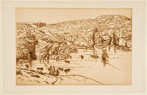 Vitorlás egy öbölben alkotó: Henri Rivière