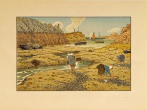 Loguivy kikötője apálykor alkotó: Henri Rivière