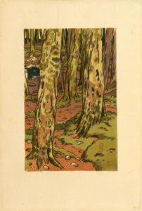 Mosás az erdőben Loguivyban alkotó: Henri Rivière