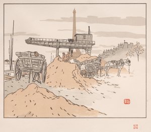 Harminchat nézet az Eiffel-toronyról: A Quai de Grenelle-ről alkotó: Henri Rivière