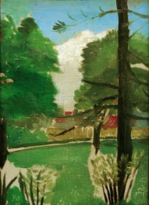 Vázlat, kilátás a Parc Montsourisról alkotó: Henri Rousseau