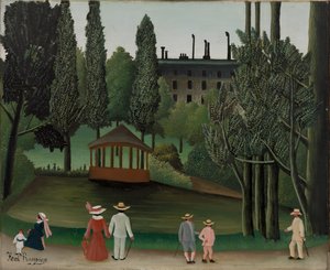 Kilátás a Montsouris Parkra, a kioszkra alkotó: Henri Rousseau