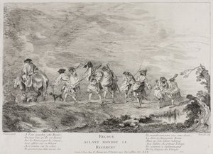 Újoncok az ezredhez csatlakozni, 1717?-26 alkotó: Henri-Simon Thomassin