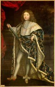 XIV. Lajos gyermek (1638-1715) portréja szent jelmezben. Henri Testelin (1616-1695) festménye