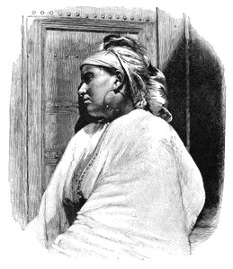 Egy arab nő Tangerből, Marokkóból, 1895.