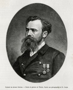 Dr. Jules Nicolas Crevaux (1847-1882), orvos és Dél-Amerika felfedezője (Francia Guyanától Argentínáig) portréja, nagy érdeklődést mutatott az erkölcstan és az utazásai során megismert népesség történelme iránt, közvetítette. számos könyv alkotó: Henri Thiriat