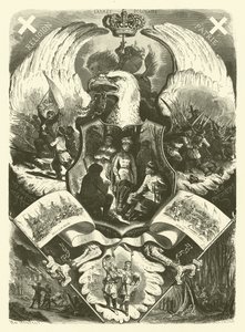 A lengyel hadsereg katonái és egyenruhásai az 1863-1864-es orosz uralom elleni felkelés idején (metszet)