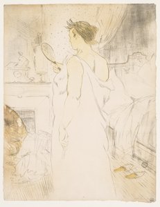 Elles: Nő kéztükörrel alkotó: Henri de Toulouse-Lautrec