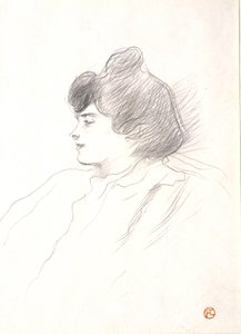 Egy nő feje alkotó: Henri de Toulouse-Lautrec