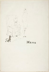 A meztelen kislány: Étlap alkotó: Henri de Toulouse-Lautrec