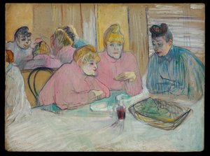 A hölgyek az étkezőben alkotó: Henri de Toulouse-Lautrec