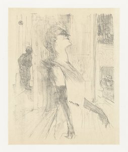 Portret van színésznő Yvette Guilbert tijdens optreden Yvette Guilbert a színpadon Yvette Guilbert: angol sorozat (sorozat címe)