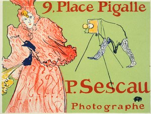 9, Place Pigalle, P. Sescau fényképész plakát, 1894.
