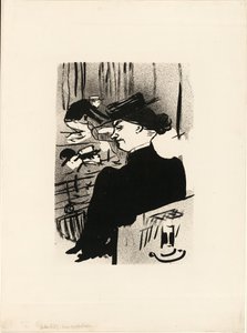 Egy néző, a Le Café-Concertből alkotó: Henri de Toulouse Lautrec