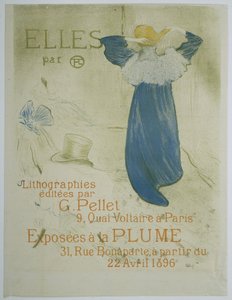 Az Elles van Toulouse-Lautrec bij la Plume kiállítási posztere Toulouse-Lautrectől. Litográfiák G. Pellet 9, Quai Voltaire in Paris kiadásában. Kiállítva a La Plume 31. szám alatt, Rue Bonaparte, 1896. április 22-től (cím a tárgyon) alkotó: Henri de Toulouse-Lautrec