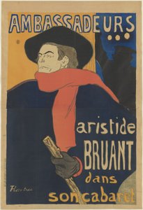 Nagykövetek: Aristide Bruant, 1892 alkotó: Henri de Toulouse Lautrec