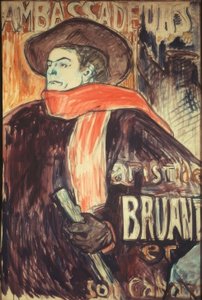 Aristide Bruant a Nagyköveteknél alkotó: Henri de Toulouse Lautrec