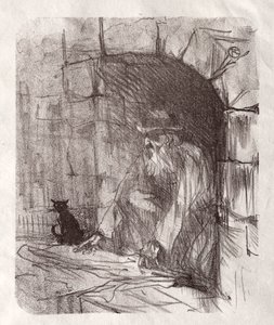 A Sínai lábánál: egy hátsó bolt Krakkóban alkotó: Henri de Toulouse-Lautrec