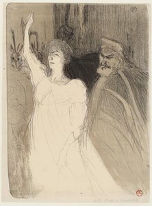Bartet és Mounet-Sully, az Antigonéban alkotó: Henri de Toulouse Lautrec