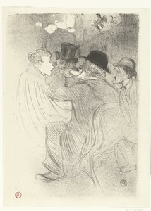 Bezoekers a Moulin Rouge kávézóban A Moulin Rouge-ban. Egy durva! Igazi durva! alkotó: Henri de Toulouse Lautrec