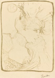 Mlle mellszobra. Marcelle Lender Mlle. Marcelle Lender és mellszobra, 1895. alkotó: Henri de Toulouse Lautrec