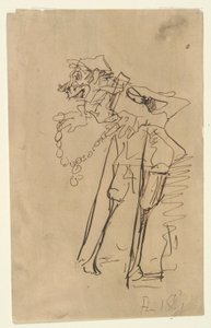 Egy kitüntetést tartó katona karikatúrája alkotó: Henri de Toulouse Lautrec