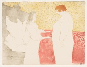 Elles: Nő az ágyban, 1896. alkotó: Henri de Toulouse Lautrec