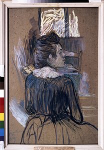 Nő az ablakban. Henri de Toulouse-Lautrec rajza (Toulouse Lautrec alkotó: Henri de Toulouse Lautrec