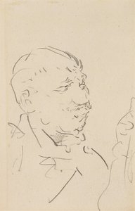 Ember feje (grafit szőtt papíron) alkotó: Henri de Toulouse Lautrec