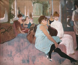 „A Rue des Moulins szalonjában”, 1894, 1952. alkotó: Henri de Toulouse Lautrec