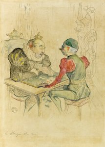 Le bézigue von Henri de Toulouse-Lautrec