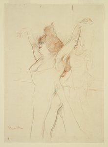 Mademoiselle Cocyle mint Trójai Heléna a La Belle Helene című filmben alkotó: Henri de Toulouse-Lautrec