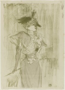 Mademoiselle Marcelle Lender, stehend von Henri de Toulouse-Lautrec
