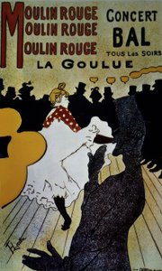 Moulin Rouge: La Goulue - 1891 - 191 × 117 cm - színes litográfia alkotó: Henri de Toulouse Lautrec