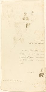 Alexandre Natanson úr és asszony meghívója, 1895. alkotó: Henri de Toulouse Lautrec