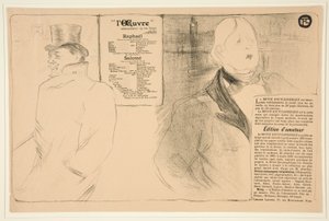 Oscar Wilde és Romain Coolus (Oscar Wilde és Romain Coolus) alkotó: Henri de Toulouse Lautrec