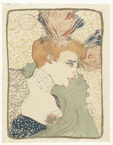 Marcelle Lender, a Music Hall előadóművész portréja alkotó: Henri de Toulouse-Lautrec