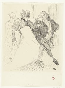 Színészek portréja: Gabrielle Rejane és Felix Galipaux, Madame Sans-Gêne Rejave és Galipaux, Madame Sans Gène-ben alkotó: Henri de Toulouse-Lautrec
