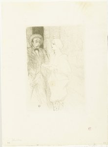 Portret van színészek Léonie Yahne a Henri Mayerben a Toneelstuk Age Difficult című filmben Yahne és Mayer nehéz korban alkotó: Henri de Toulouse Lautrec