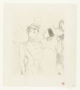 Marcelle Lender és Eve Lavallière színésznők portréja a het Théâtre des Variétés egyik revüjében Lender és Lavalliere alkotó: Henri de Toulouse Lautrec