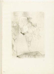 Portré Marcelle Lender énekesnőről, aki a bolérót táncolja a Chilpéric című operában Lender de dos dansant le bolero alkotó: Henri de Toulouse Lautrec