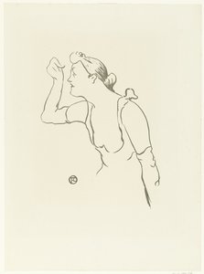 Paula Brebion énekesnő portréja Le cafe koncert (sorozat címe) alkotó: Henri de Toulouse Lautrec