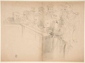 Proc?s Arton, premi?re planche (The Arton Trial, first plate) alkotó: Henri de Toulouse-Lautrec