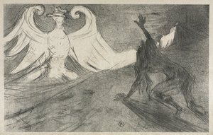 Projekt a Frontispiece számára: A Sínai lábánál, 1898. alkotó: Henri de Toulouse Lautrec