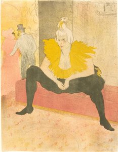 Ülő bohócság (La Clownesse assise) alkotó: Henri de Toulouse Lautrec