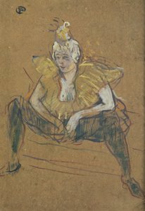 A Cha-U-Kao bohócság ülve, 1895 alkotó: Henri de Toulouse Lautrec