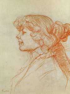 Az angol lány a sztárnál Le Havre-ban, 1899 (kréta papíron) alkotó: Henri de Toulouse Lautrec