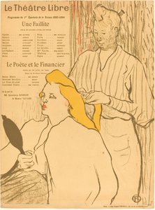 A Fodrász - Program a Theatre-Libre számára alkotó: Henri de Toulouse Lautrec